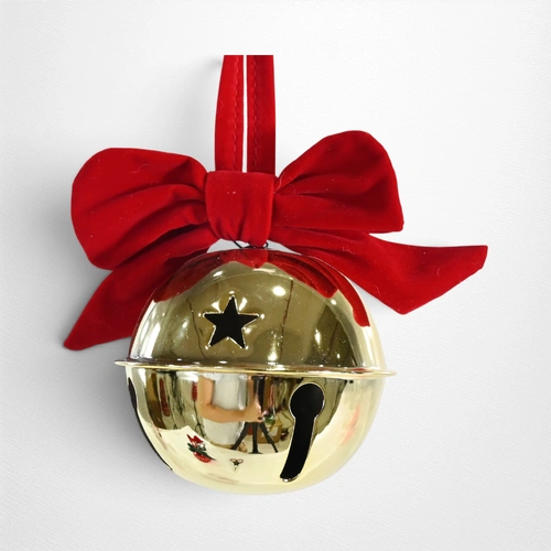 Gold Shiny Nutbell w/ Flocked Bow - 10cm