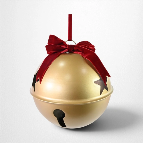 Matte Gold Nutbell with Velvet Bow - 22cm