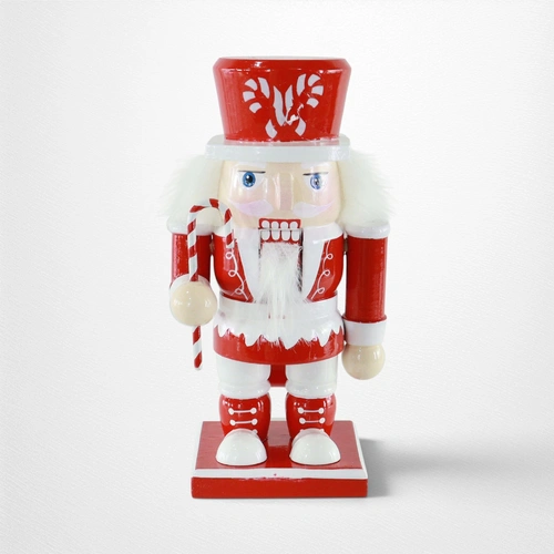 Chubby Candy Cane Nutcracker A - 18cm