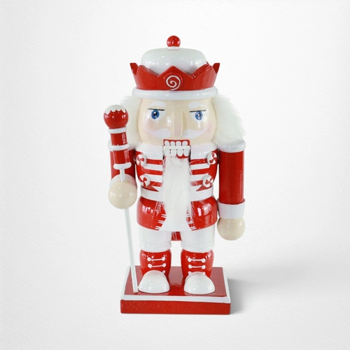 Chubby Candy Cane Nutcracker B - 18cm