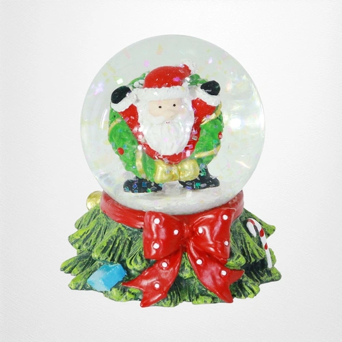 Red Bow Waterball w/Santa C.  - 45mm