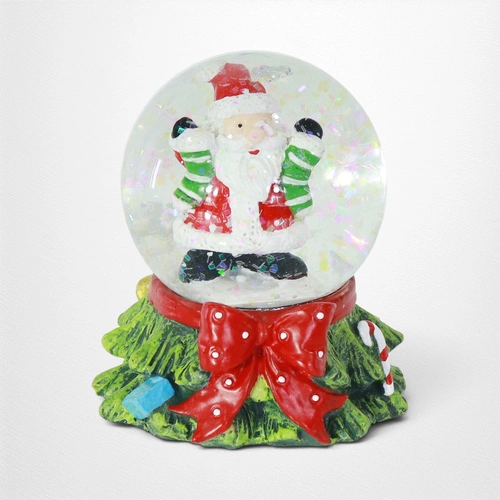 Red Bow Waterball w/Santa D  - 45mm