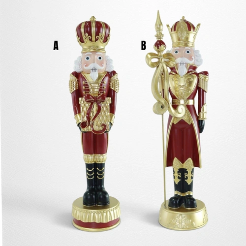 Burgundy Resin King w/Sceptre - 40cm