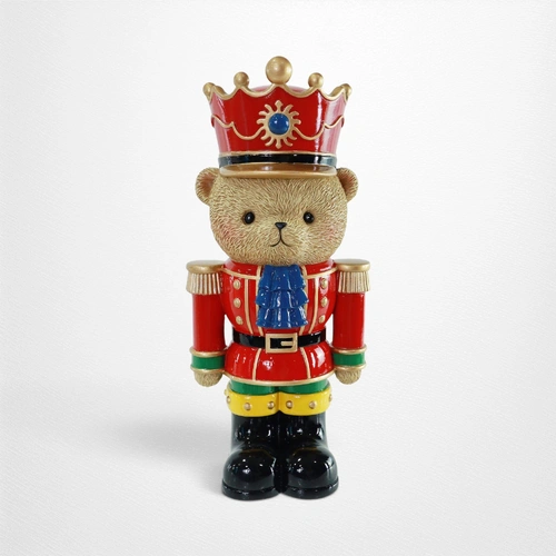 Resin Teddy Bear Prince A (Red Crown)