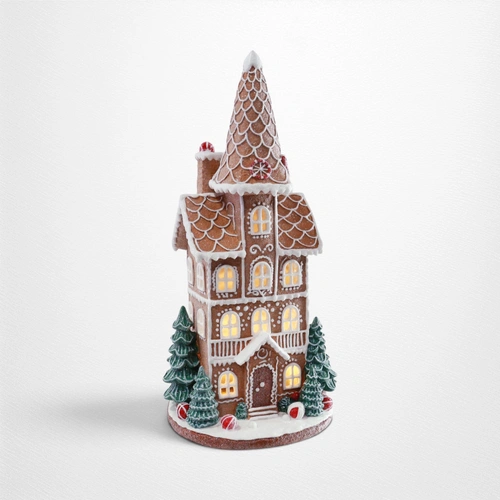 LED Iced Gingerbread Tall House