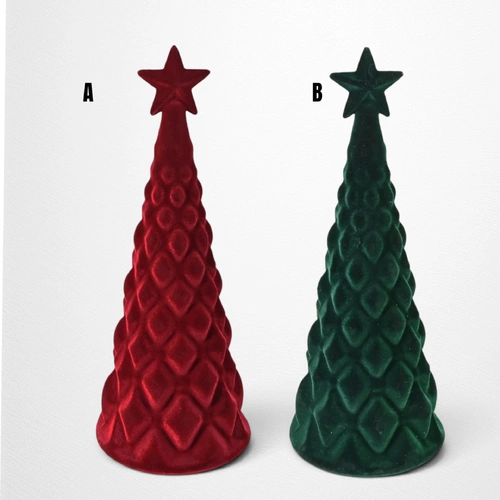 Green Flocked Table Tree -  25cm