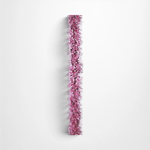 Pink Bubble Cut Tinsel - 2m