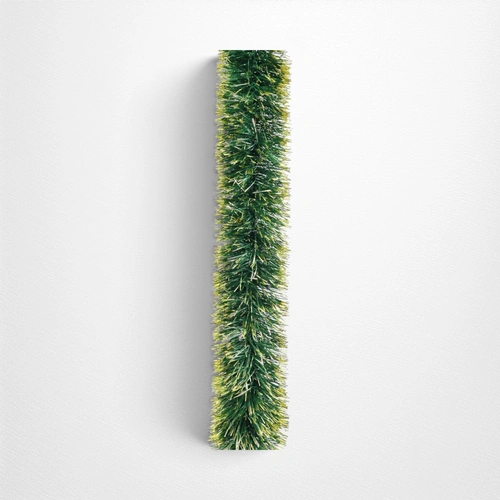 Green with Gold Metallic Tips Tinsel  - 3m