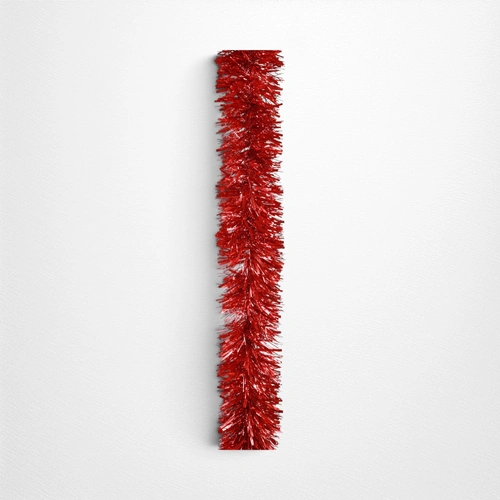 Red Chunky Mix Laser Cut Tinsel - 3m