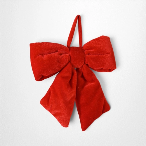 Red Velveteen Puffy Bow