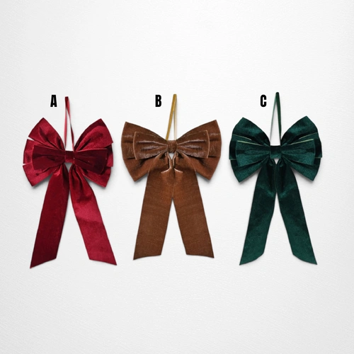 Green Elegance Velvet 8 Loop Bow