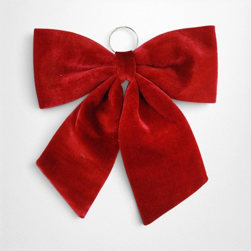 Burgundy Velvet Door Bow - Large