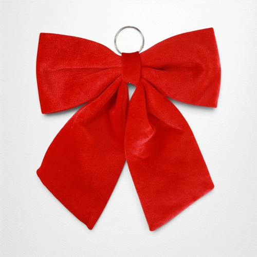 Red Velvet Door Bow - Large