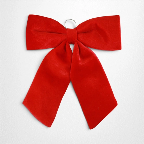 Red Velveteen Hanger Bow -  XL