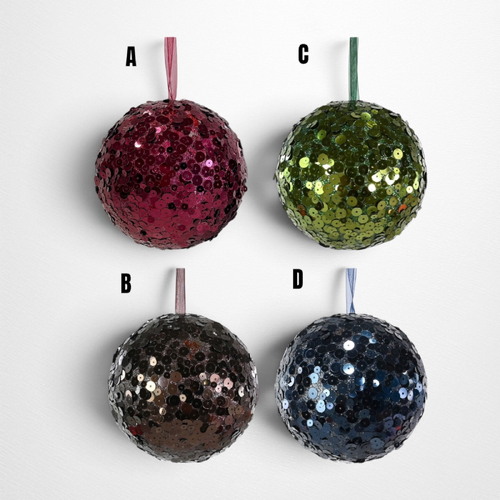 Bronze Sequin Bauble- 10cm