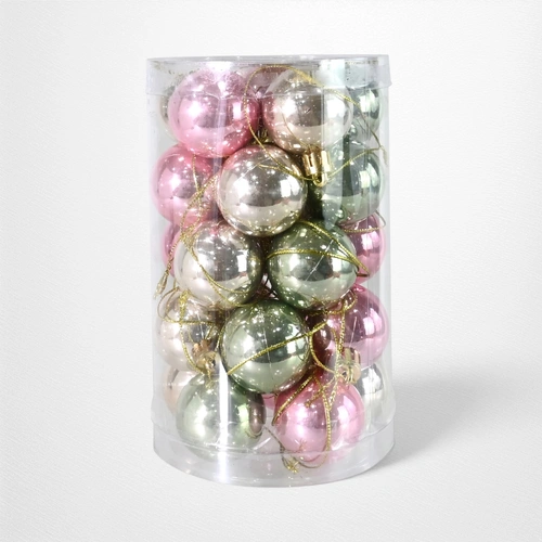 Soft Pastel Baubles - 40mm - Pack of 25