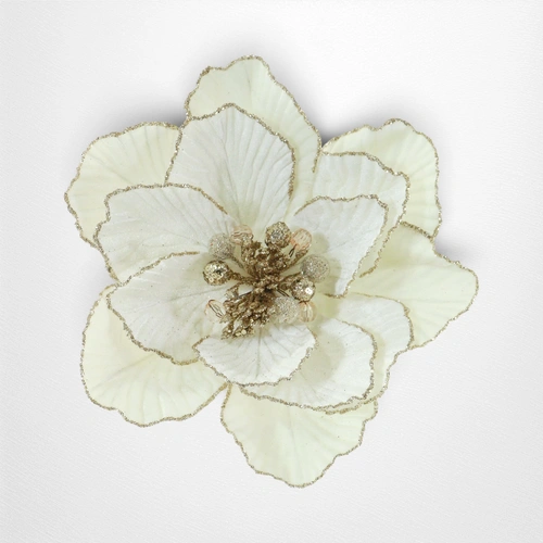 Ivory Deluxe Jewel Magnolia Clip