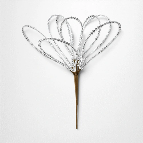 Silver Beaded Loop Petal Pick - 45cm
