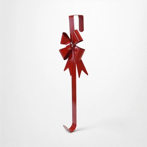 Red Bow Wreath Hanger - 38cm