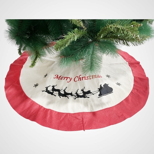 Christmas Tree Skirt Printed Scene - 100cm