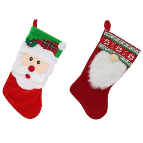 Santa Christmas Stocking Mix - choice of 2 designs