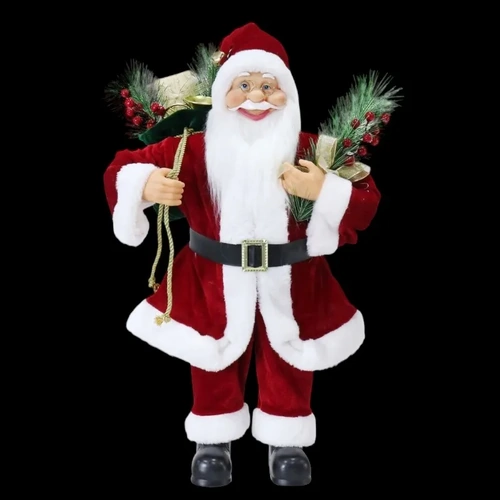 60cm Santa Velvet Burgundy Figure - Avail Oct 2025