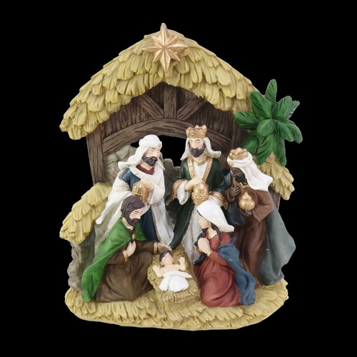 Resin Nativity Scene 23cm 
