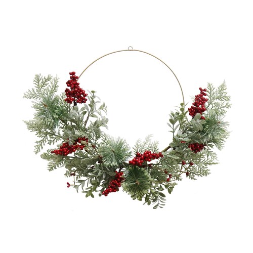 Half Wire Wreath with Berries