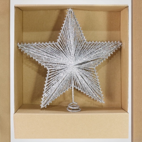 30cm Silver Glitter Sparkle Star - AVAIL OCT 2024