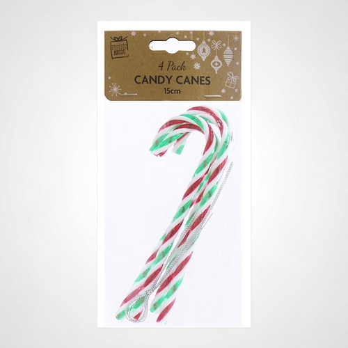 15cm 4pk Deco Candy Canes ((RGW) -Avail Oct 2025