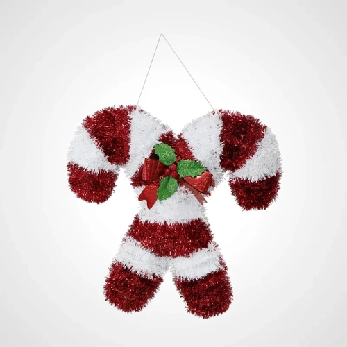 Tinsel Cross Candy Canes