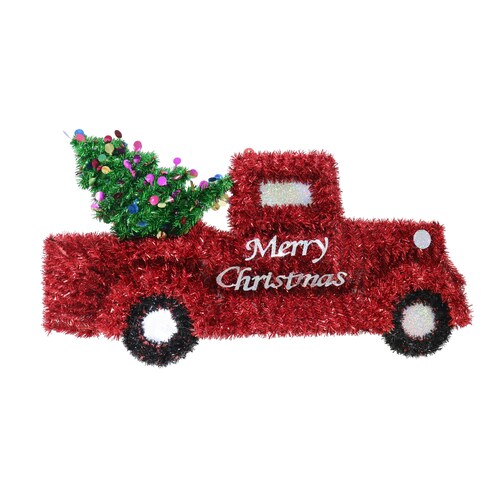 Tinsel Pick Up Truck Plaque