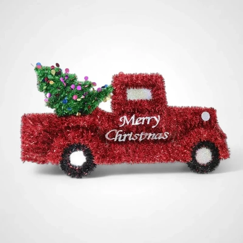 Tinsel Pick Up Truck Plaque