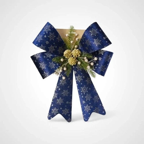 Luxury Velvet Bow with Decos Navy