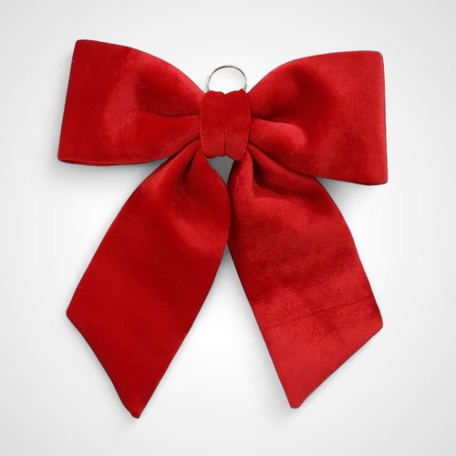 Large Red Velveteen Door Bow-Avail Oct 2024