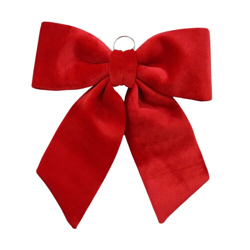 Large Red Velveteen Door Bow-Avail Oct 2024