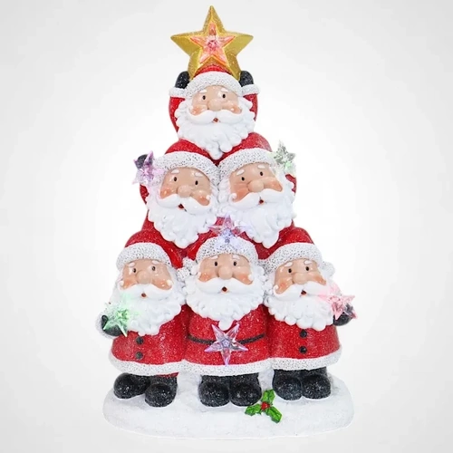 Santa Tower  w/LED Stars