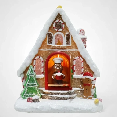 LED Music G/bread House Open Door (B)