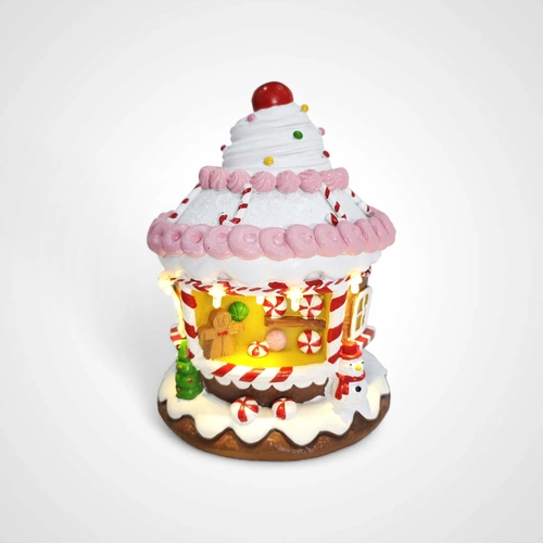 LED Frosted Gingerbread Cupcake B -Avail OCT 2025