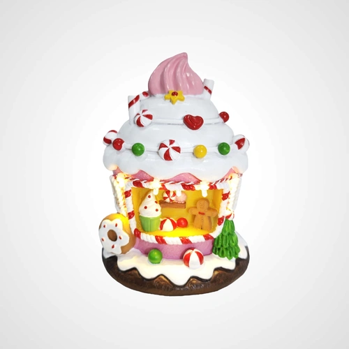 LED Frosted Gingerbread Cupcake C - Avail OCT 2025