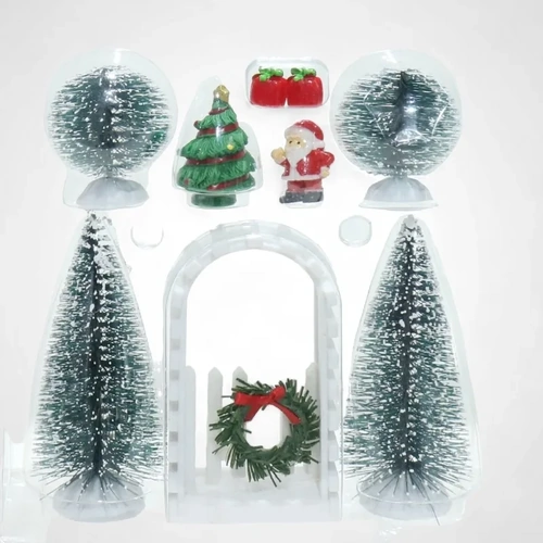 Village Christmas Scene Set 9pc 