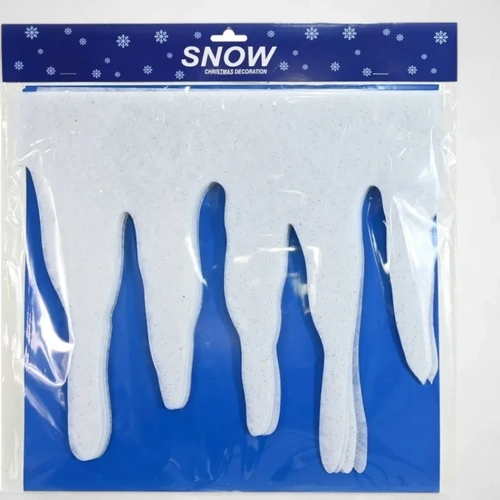 White Artificial Snow Fringe 