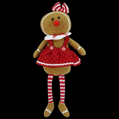 50cm Gingerbread Girl Candy Stripe Sitter- AVAILABLE OCTOBER 2024