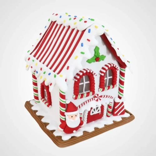 GingerbreadIced  Candy House Clay Dough White