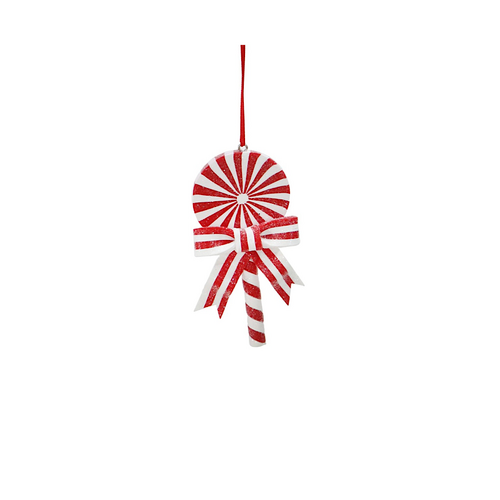 10cm Hanging Candycane Lollipop (Striped) - AVAIL OCT 2024