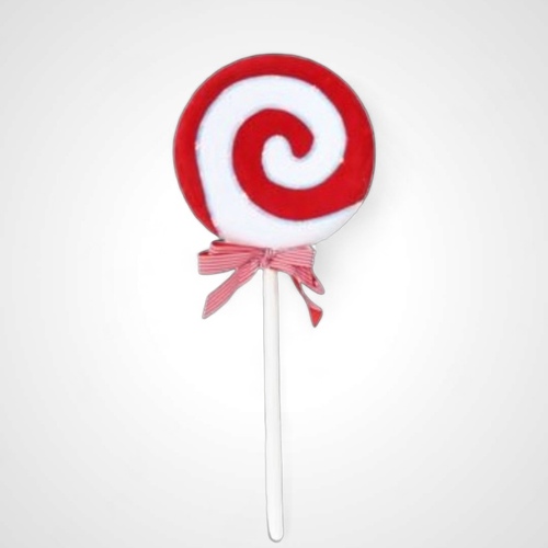 Giant Velvet Candycane Lollipop A - AVAIL OCT 2024