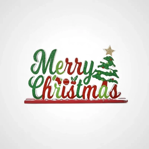 Merry Christmas Glitter Sign