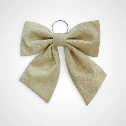 Metallic Fabric Bow Gold 