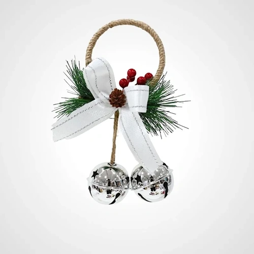 Twin Nutbell Door Hanger Silver 