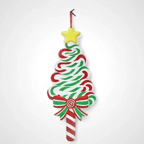 Hanging Candy Stick-Eva Glitter Plaque Tree 